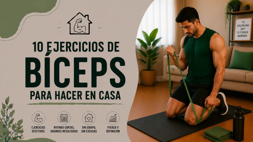 10 ejercicios de bíceps para hacer en casa