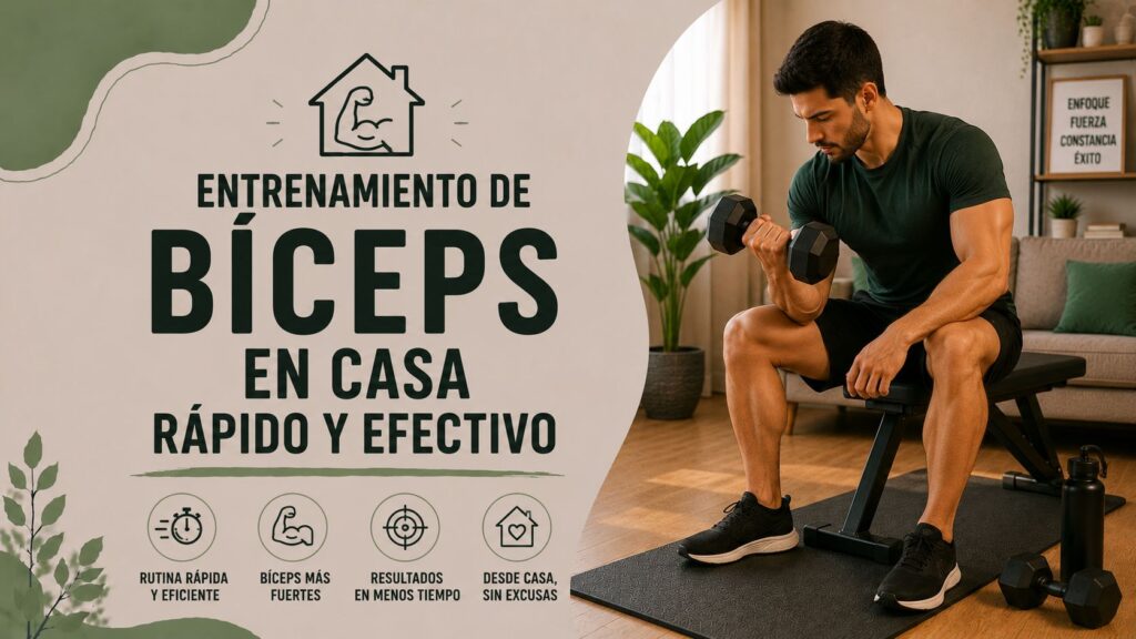 Entrenamiento de bíceps en casa rápido y efectivo