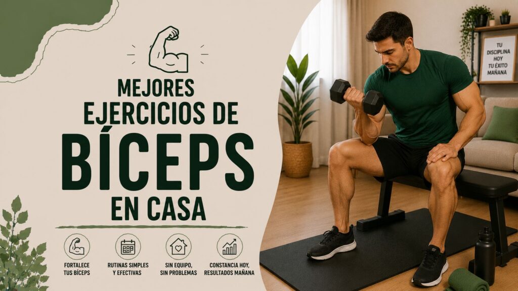 Mejores ejercicios de bíceps en casa