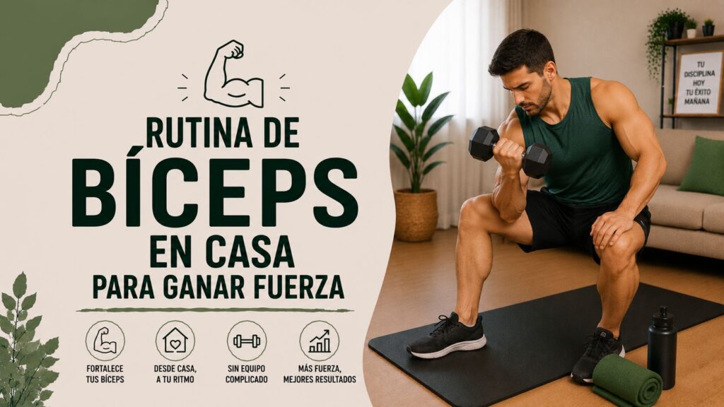 Rutina de bíceps en casa para ganar fuerza