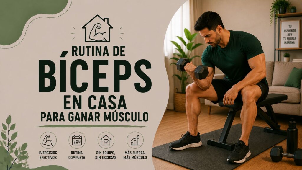 Rutina de bíceps en casa para ganar músculo