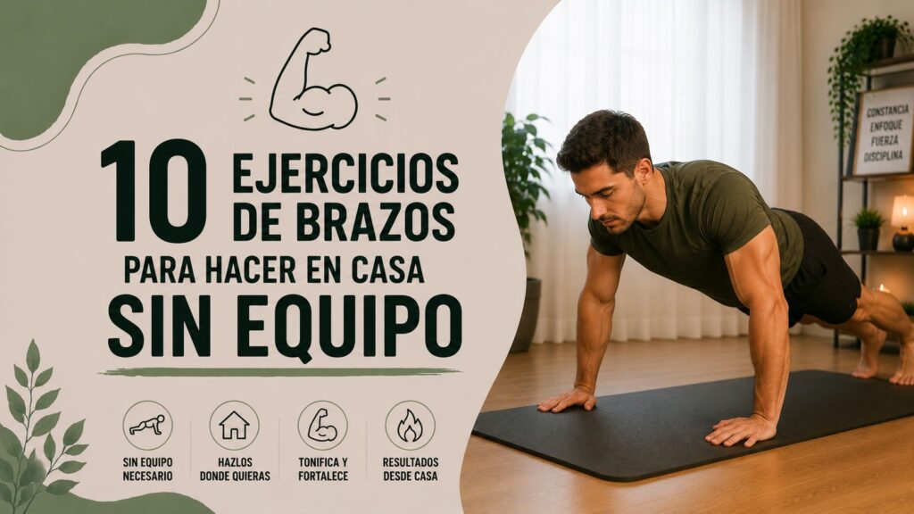 10 Ejercicios de Brazos para Hacer en Casa Sin Equipo