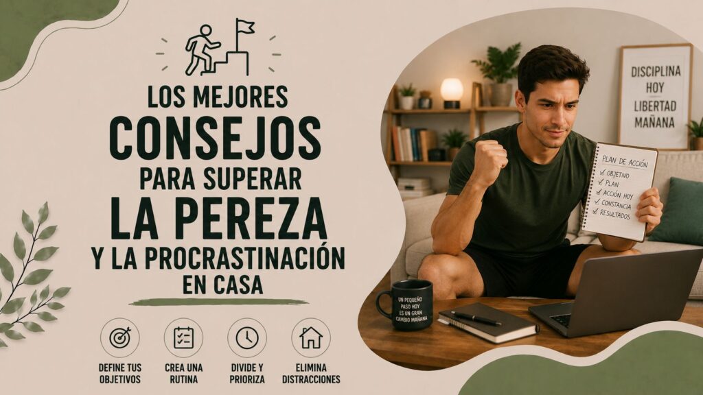Los mejores consejos para superar la pereza y la procrastinación en casa