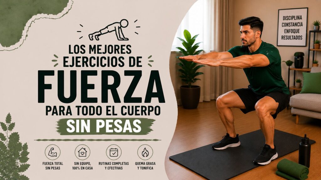 Los mejores ejercicios de fuerza para todo el cuerpo sin pesas