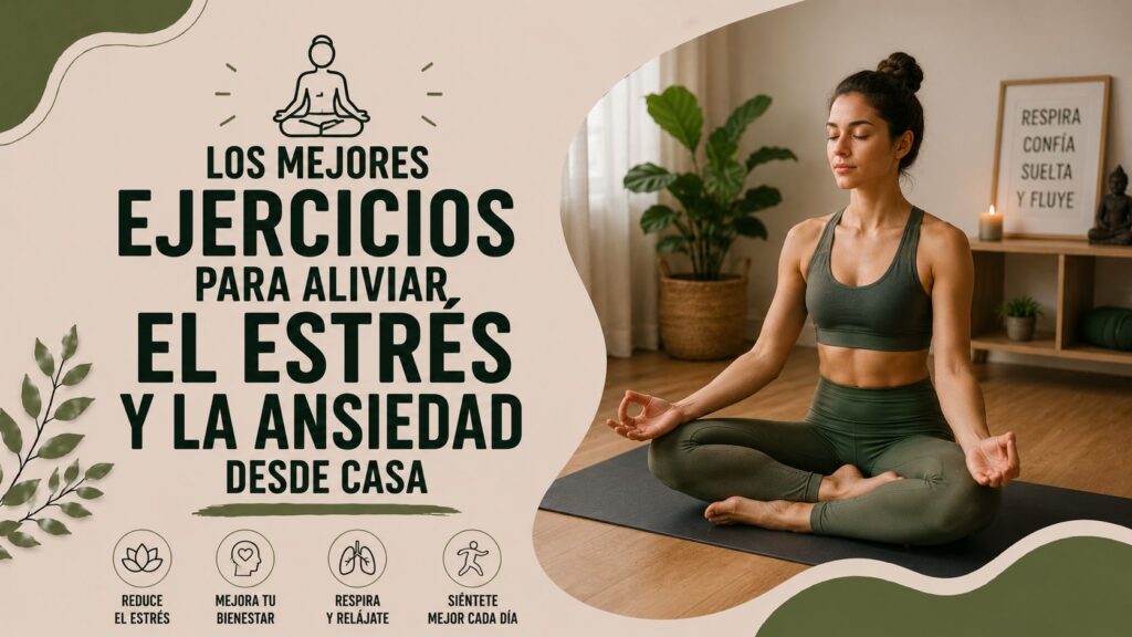 Los mejores ejercicios para aliviar el estrés y la ansiedad desde casa