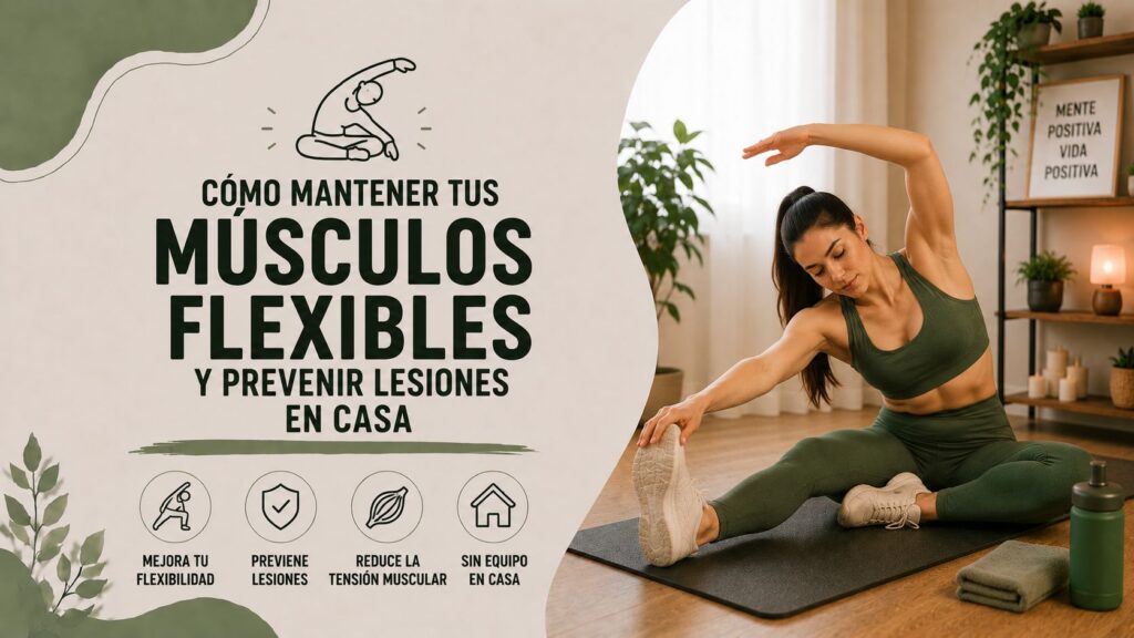 Cómo mantener tus músculos flexibles y prevenir lesiones en casa